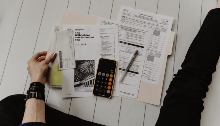Accountant preparing a US expat tax return with foreign income documents