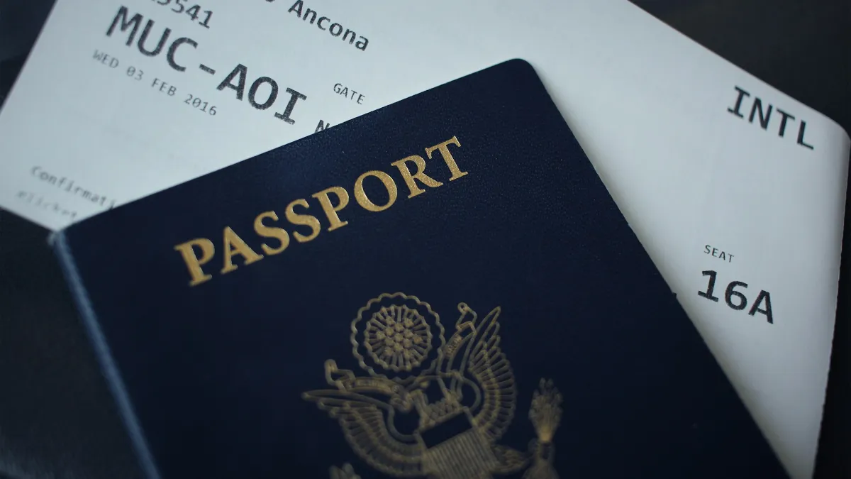 Passport and travel documents for moving abroad