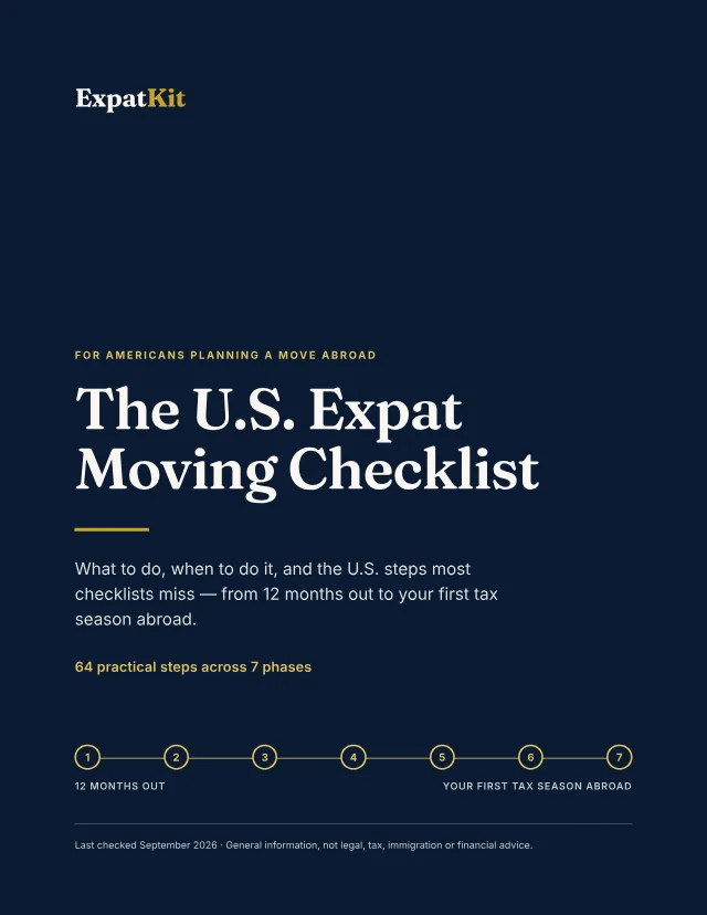 The U.S. Expat Moving Checklist by ExpatKit